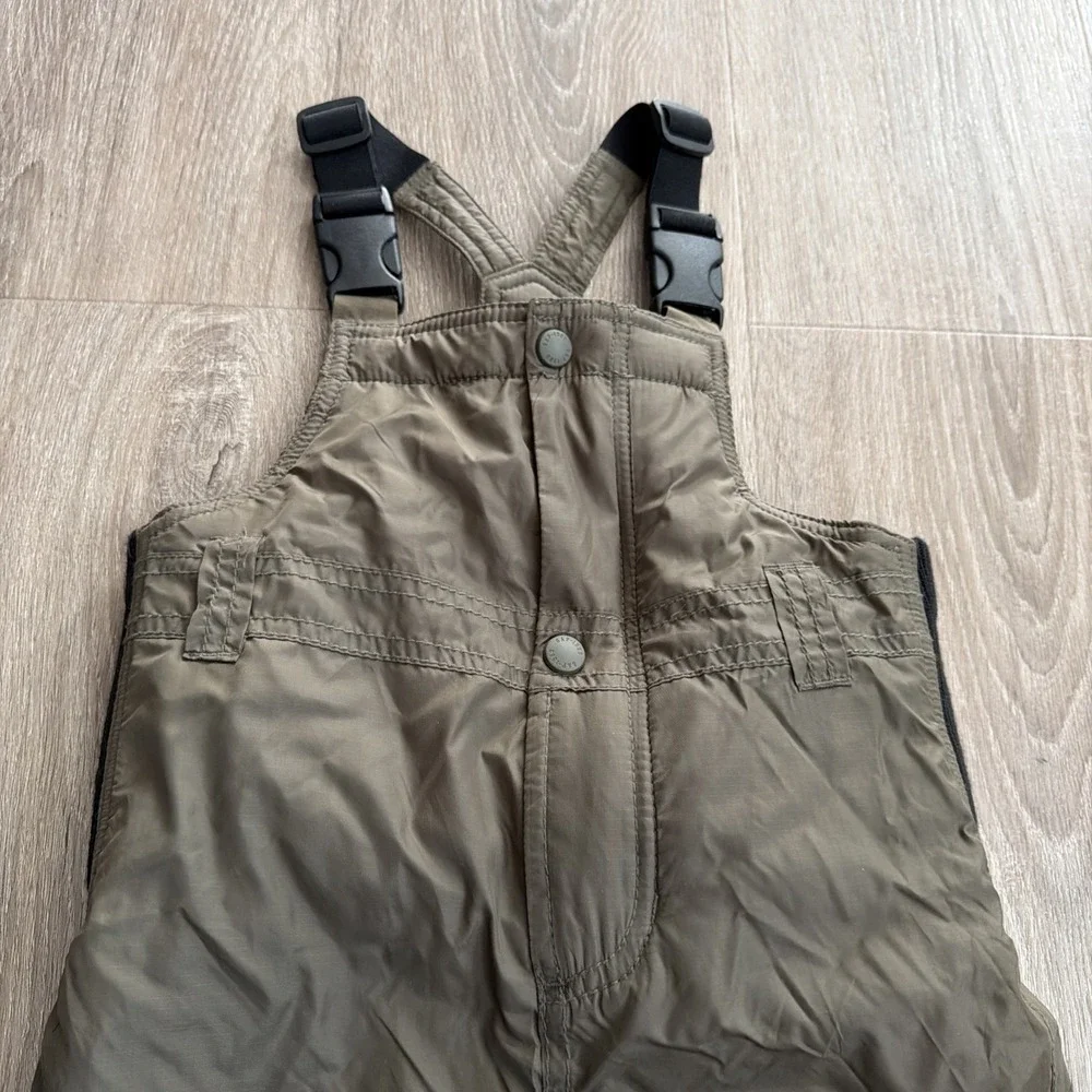 BABY GAP TODDLER SKI PANTS ,BIB‎ BROWNISH GREEN INSULATED SIZE 3 YEARS NWT